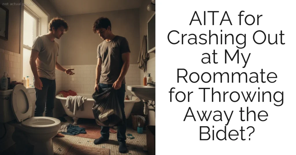 AITA for Crashing Out at My Roommate for Throwing Away the Bidet?