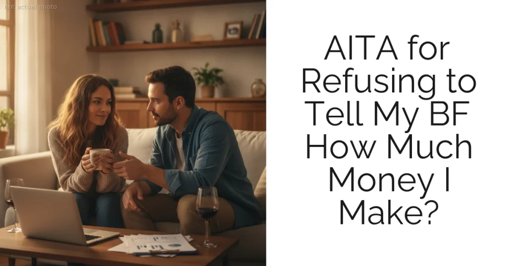 AITA for Refusing to Tell My BF How Much Money I Make?