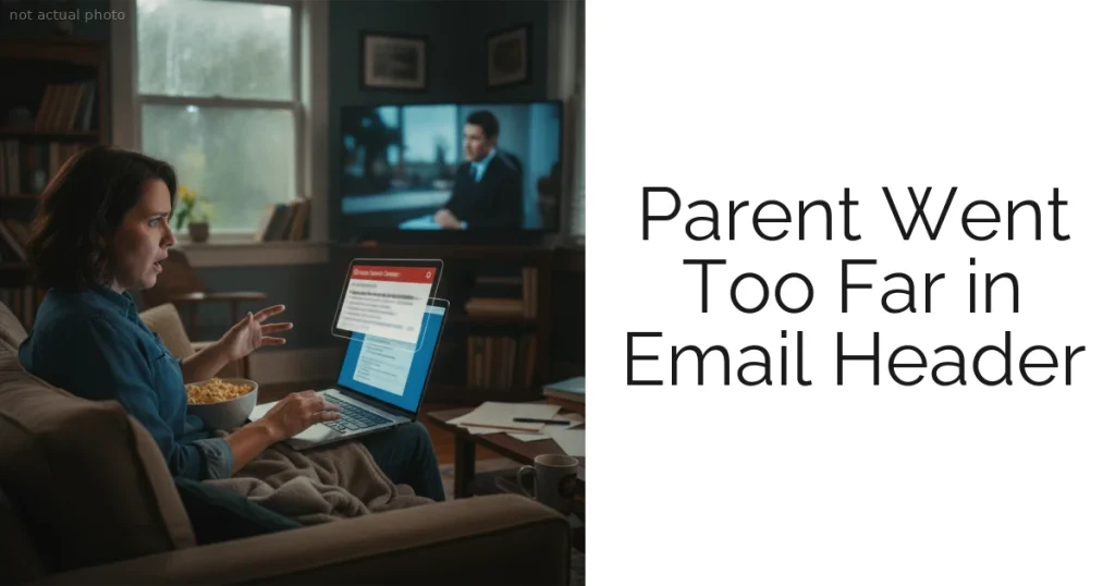 Parent Went Too Far in Email Header
