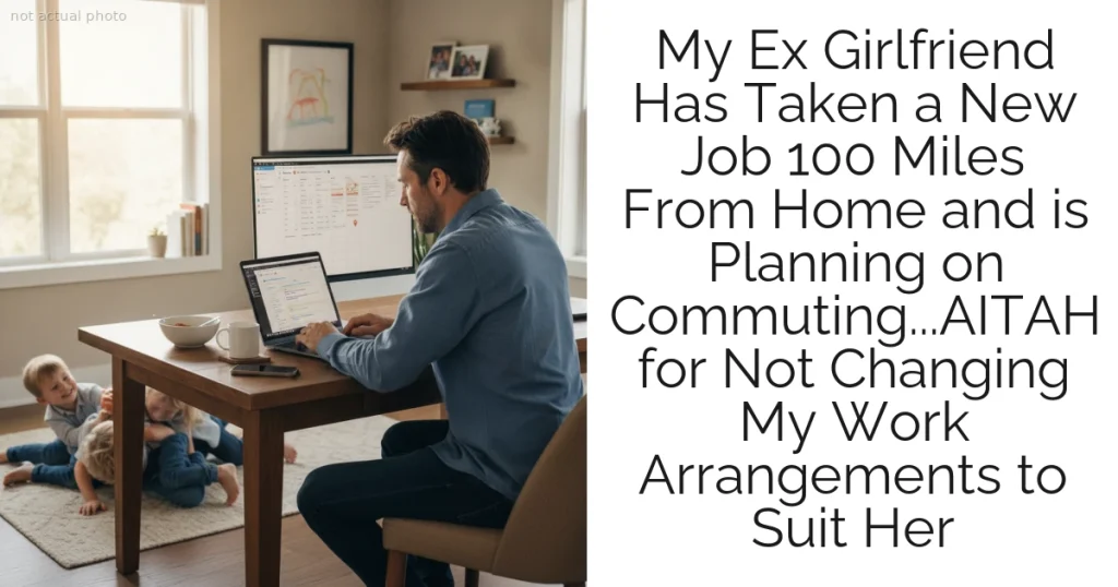 My Ex Girlfriend Has Taken a New Job 100 Miles From Home and is Planning on Commuting...AITAH for Not Changing My Work Arrangements to Suit Her