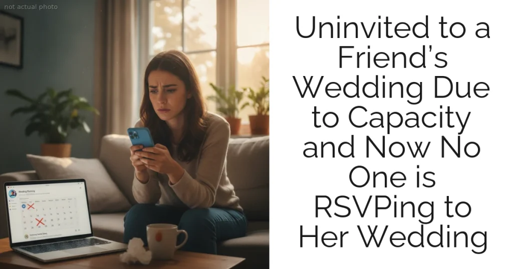 Uninvited to a Friend’s Wedding Due to Capacity and Now No One is RSVPing to Her Wedding