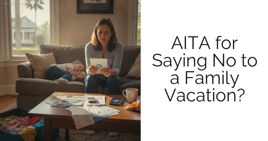 AITA for Saying No to a Family Vacation?