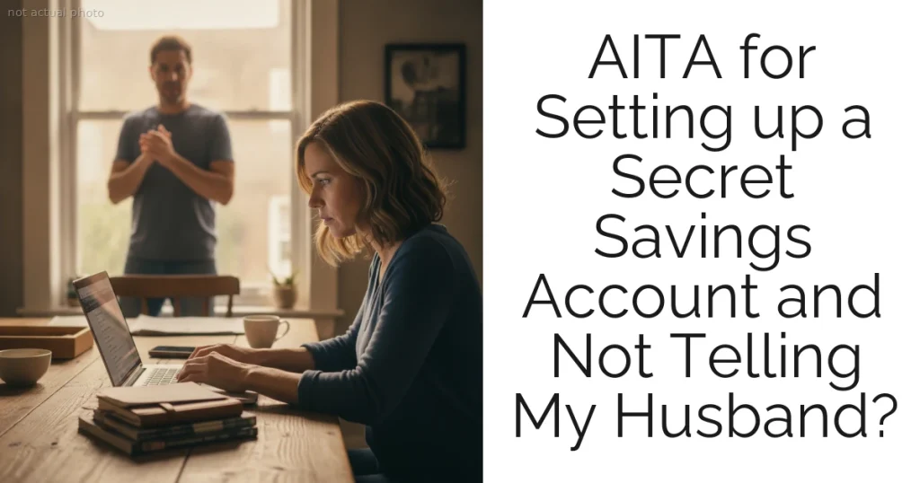 AITA for Setting up a Secret Savings Account and Not Telling My Husband?