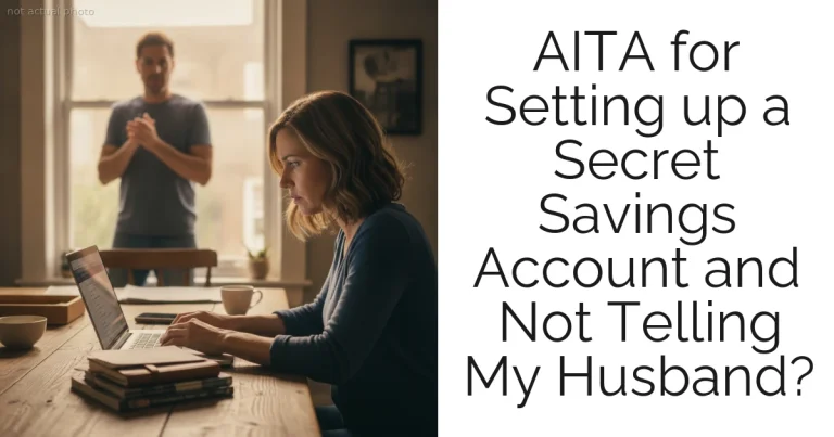 AITA for Setting up a Secret Savings Account and Not Telling My Husband?