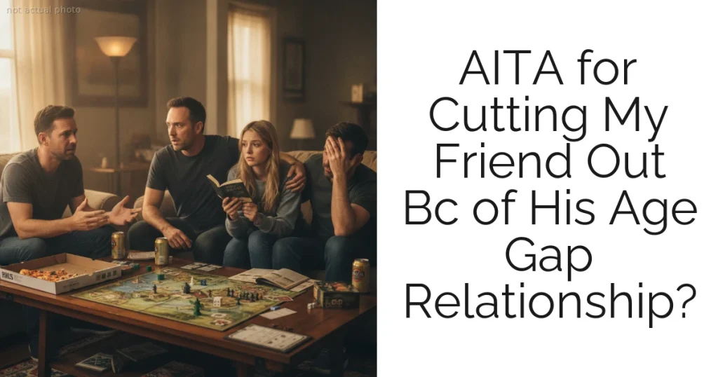 AITA for Cutting My Friend Out Bc of His Age Gap Relationship?