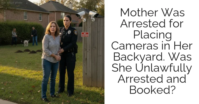 Mother Was Arrested for Placing Cameras in Her Backyard. Was She Unlawfully Arrested and Booked?