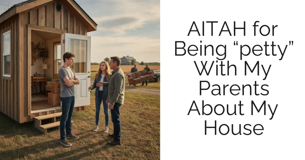AITAH for Being “petty” With My Parents About My House