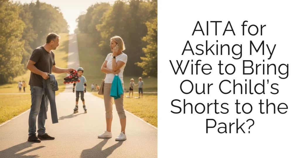 AITA for Asking My Wife to Bring Our Child’s Shorts to the Park?