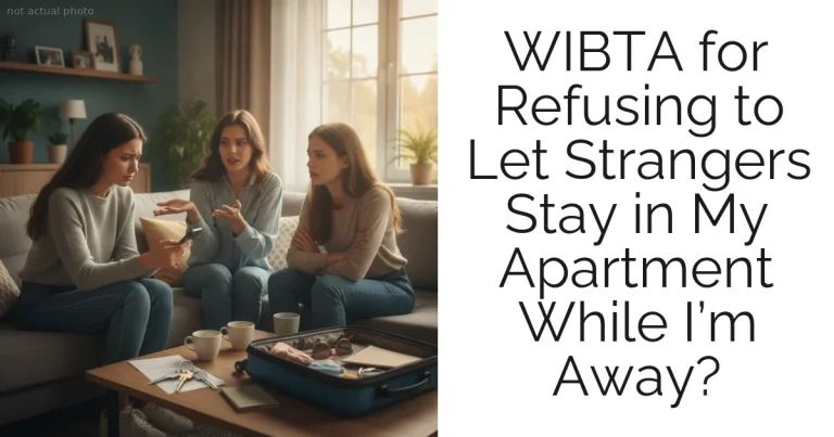 WIBTA for Refusing to Let Strangers Stay in My Apartment While I’m Away?