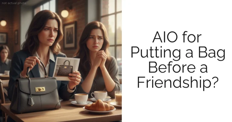 AIO for Putting a Bag Before a Friendship?