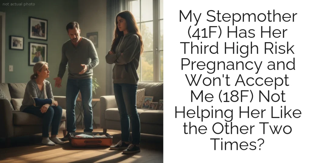 My Stepmother (41F) Has Her Third High Risk Pregnancy and Won't Accept Me (18F) Not Helping Her Like the Other Two Times?