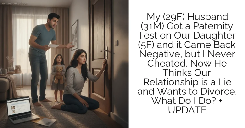 My (29F) Husband (31M) Got a Paternity Test on Our Daughter (5F) and it Came Back Negative, but I Never Cheated. Now He Thinks Our Relationship is a Lie and Wants to Divorce. What Do I Do? + UPDATE