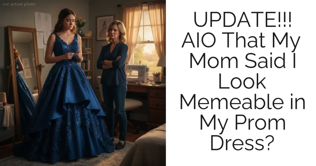 UPDATE!!! AIO That My Mom Said I Look Memeable in My Prom Dress?