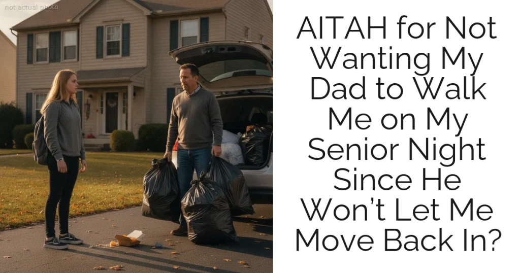 AITAH for Not Wanting My Dad to Walk Me on My Senior Night Since He Won’t Let Me Move Back In?
