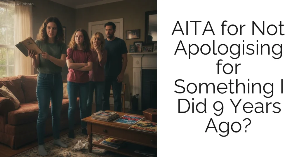 AITA for Not Apologising for Something I Did 9 Years Ago?