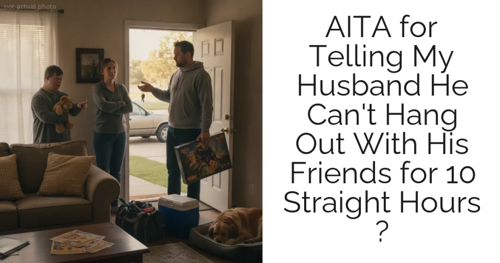 AITA for Telling My Husband He Can't Hang Out With His Friends for 10 Straight Hours ?
