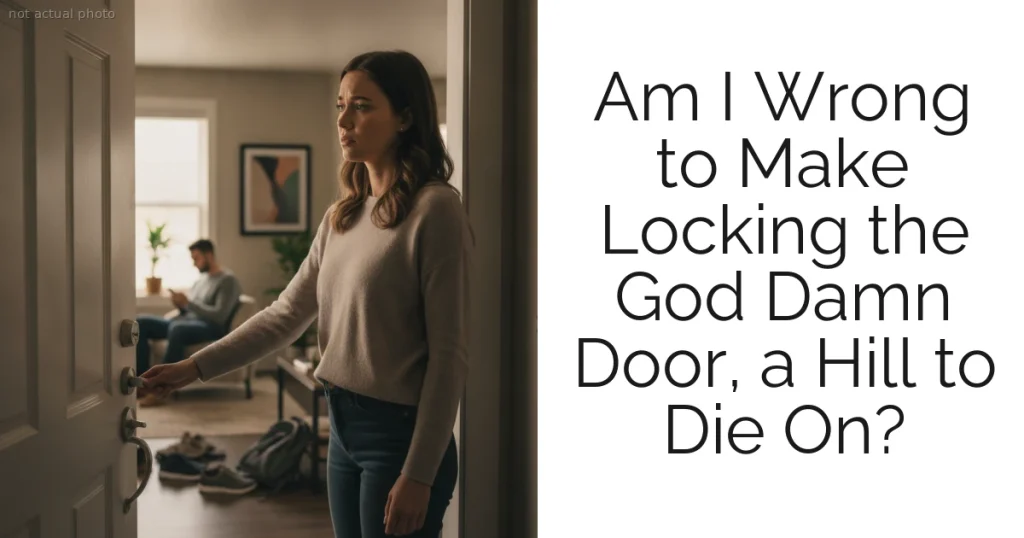 Am I Wrong to Make Locking the God Damn Door, a Hill to Die On?