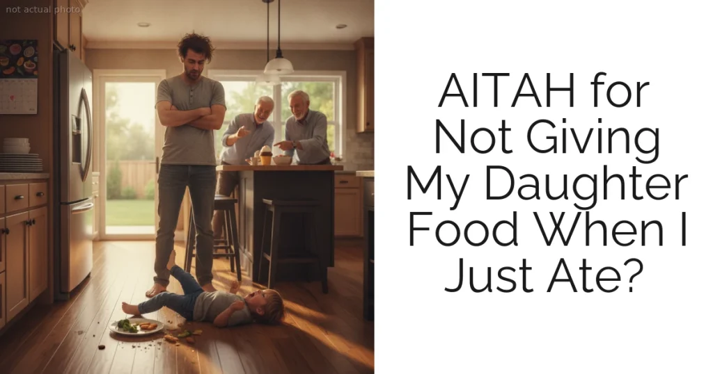 AITAH for Not Giving My Daughter Food When I Just Ate?