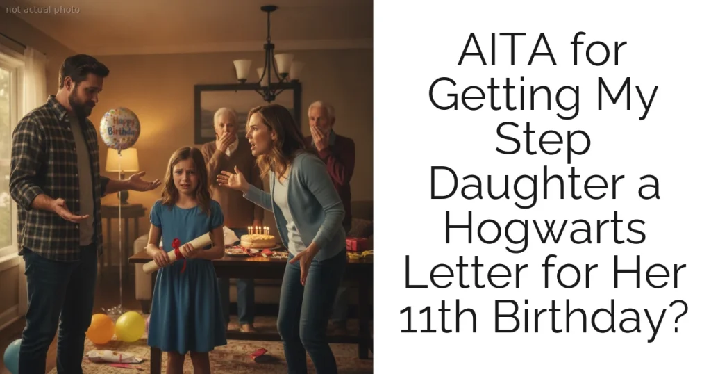 AITA for Getting My Step Daughter a Hogwarts Letter for Her 11th Birthday?