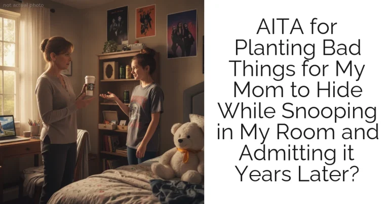 AITA for Planting Bad Things for My Mom to Hide While Snooping in My Room and Admitting it Years Later?