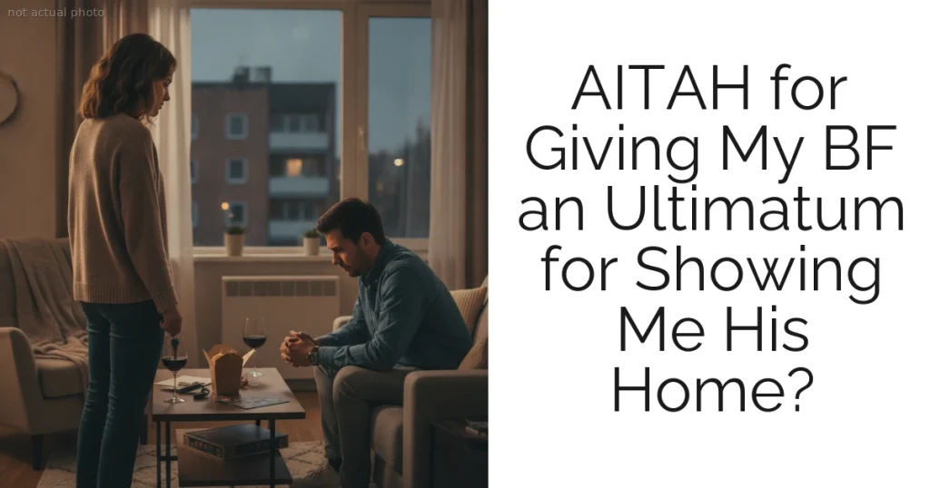 AITAH for Giving My BF an Ultimatum for Showing Me His Home?