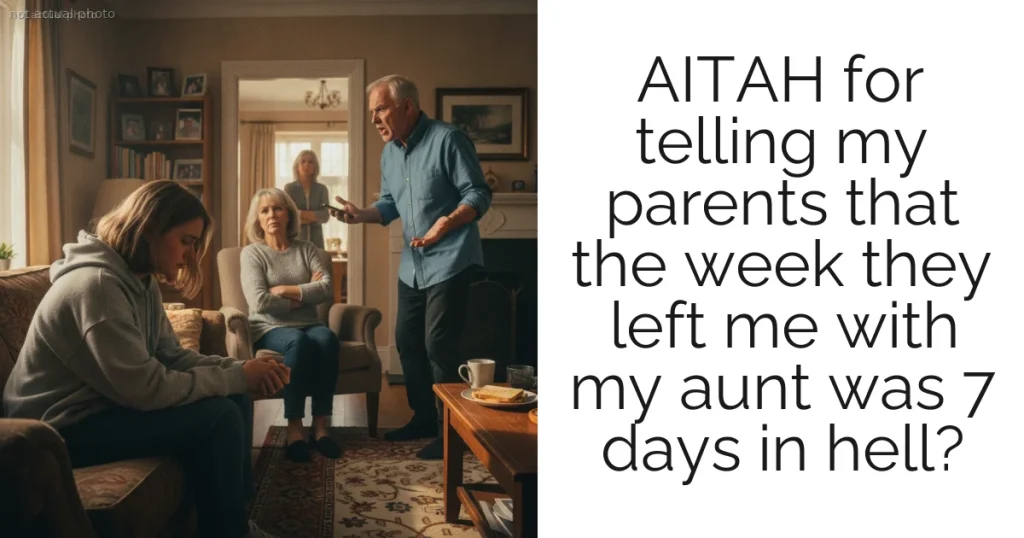 AITAH for telling my parents that the week they left me with my aunt was 7 days in hell?