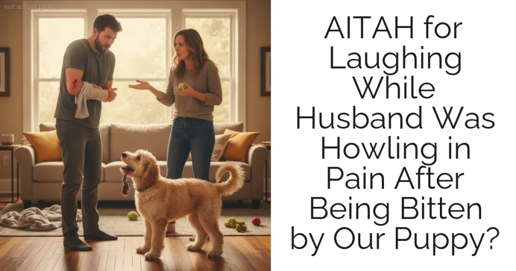 AITAH for Laughing While Husband Was Howling in Pain After Being Bitten by Our Puppy?