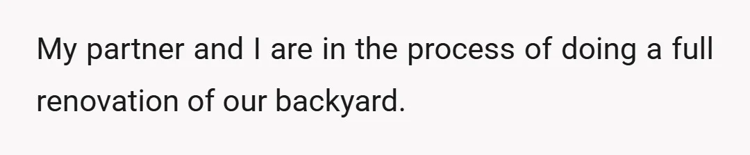 My partner and I are in the process of doing a full renovation of our backyard.