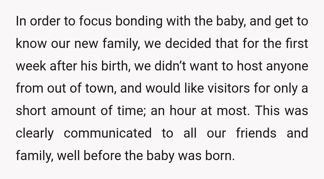 In order to focus bonding with the baby, and get to know our new family, we decided that for the first week after his birth, we didn’t want to host...