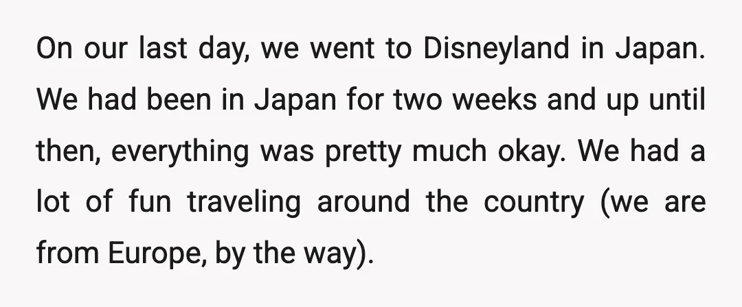 our vacation.