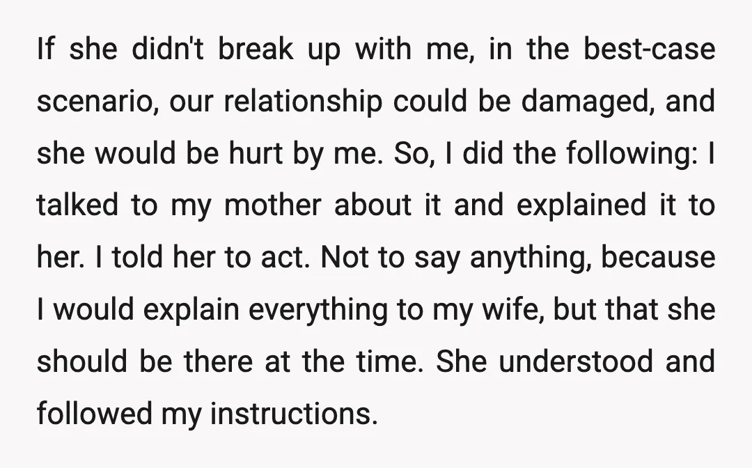 If she didn't break up with me, in the best-case scenario, our relationship could be damaged, and she would be hurt by me. So, I did the following: I talked...