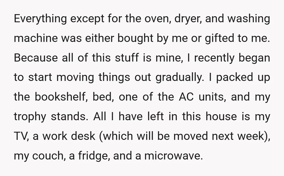 Everything except for the oven, dryer, and washing machine was either bought by me or gifted to me. Because all of this stuff is mine, I recently began to start...
