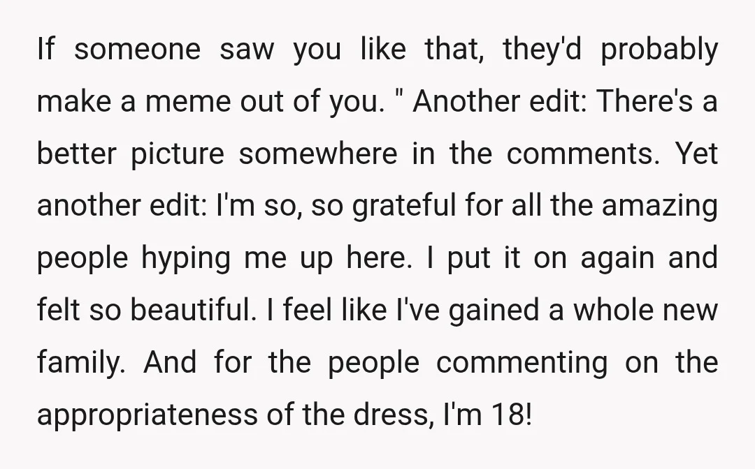 If someone saw you like that, they'd probably make a meme out of you. " Another edit: There's a better picture somewhere in the comments. Yet another edit: I'm so,...