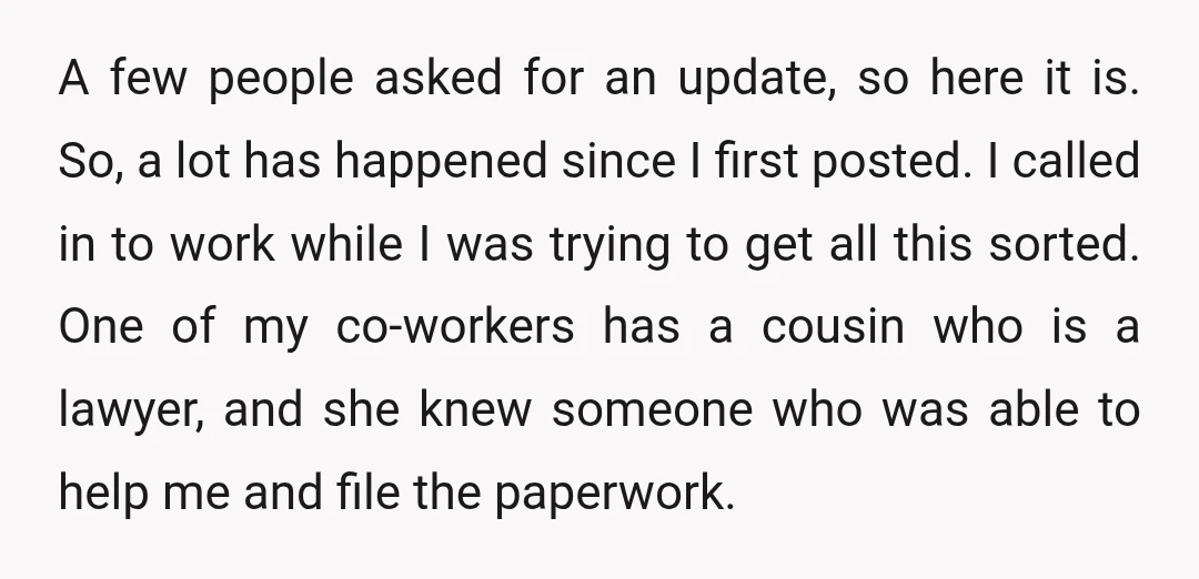 My husband played dumb in court, but his visits got reduced to supervised, and he was ordered to take a parenting class. My daughter went to physiotherapy. Eventually, the court...