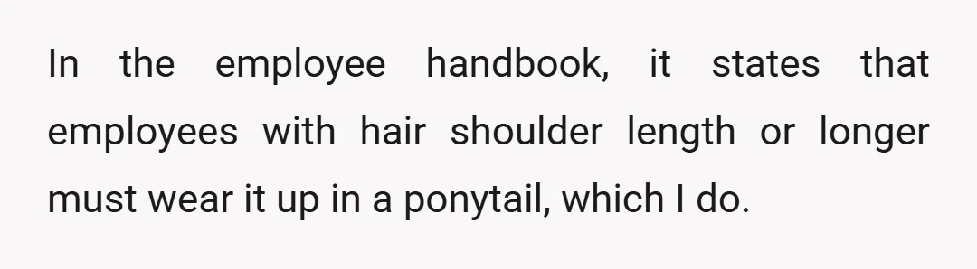 However, Christy told Linda that my hair looks "messy" and I need to have it completely pulled back and off my face.
