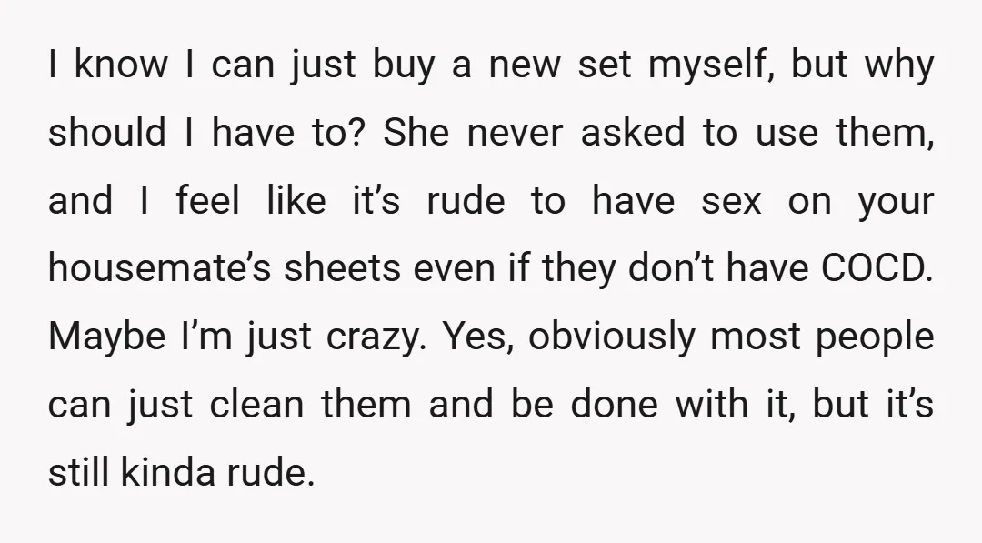 I know I can just buy a new set myself, but why should I have to? She never asked to use them, and I feel like it’s rude to have...