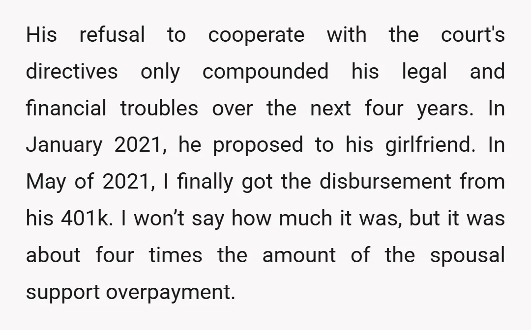 His refusal to cooperate with the court's directives only compounded his legal and financial troubles over the next four years. In January 2021, he proposed to his girlfriend. In May...