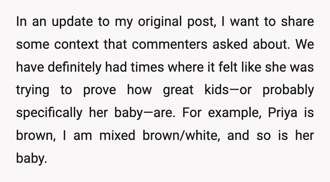 In an update to my original post, I want to share some context that commenters asked about. We have definitely had times where it felt like she was trying to...