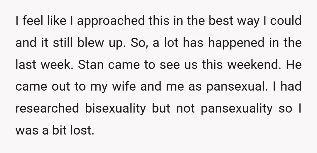 I feel like I approached this in the best way I could and it still blew up. So, a lot has happened in the last week. Stan came to see...