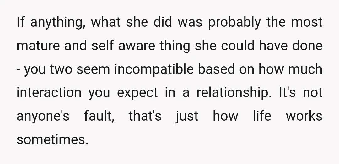 u/silverraven1189 If you were really that interested in her, you wouldn't have taken 3 weeks to ask her on a second date, and you would have taken the opportunity at...