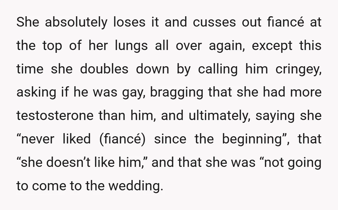 She absolutely loses it and cusses out fiancé at the top of her lungs all over again, except this time she doubles down by calling him cringey, asking if he...