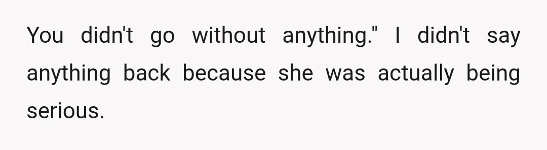 That was the first real boundary I set with her, and she did not handle it well. "I'm your mother," she said. "People are going to think something is wrong...