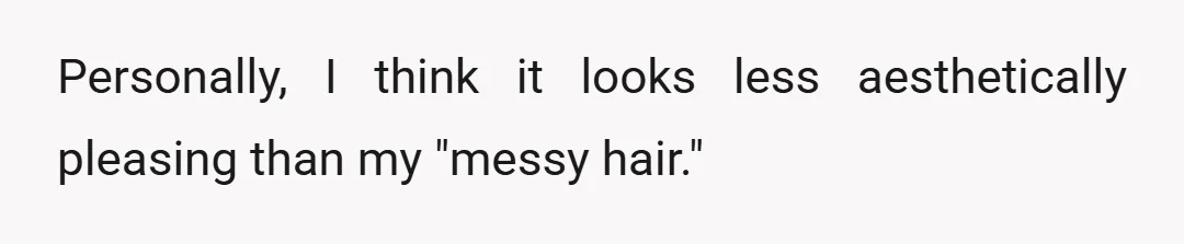 The next time I work with Linda, I want to talk to her about my hair loss.