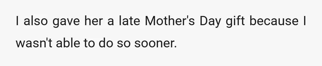 My wife was able to join the conversation, and my mom responded to her.