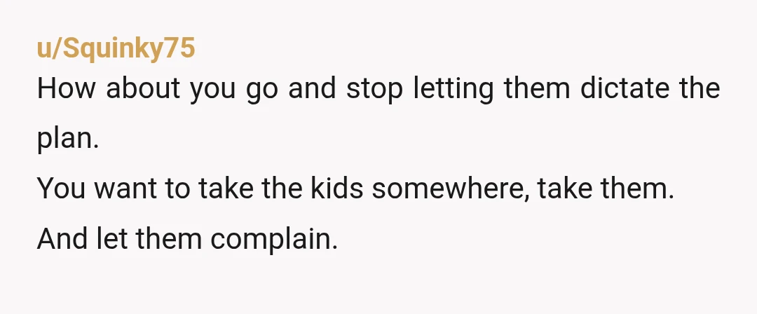 u/enby-wgong-slxt
NTA, your wife should have spoken to you before making plans FOR you.