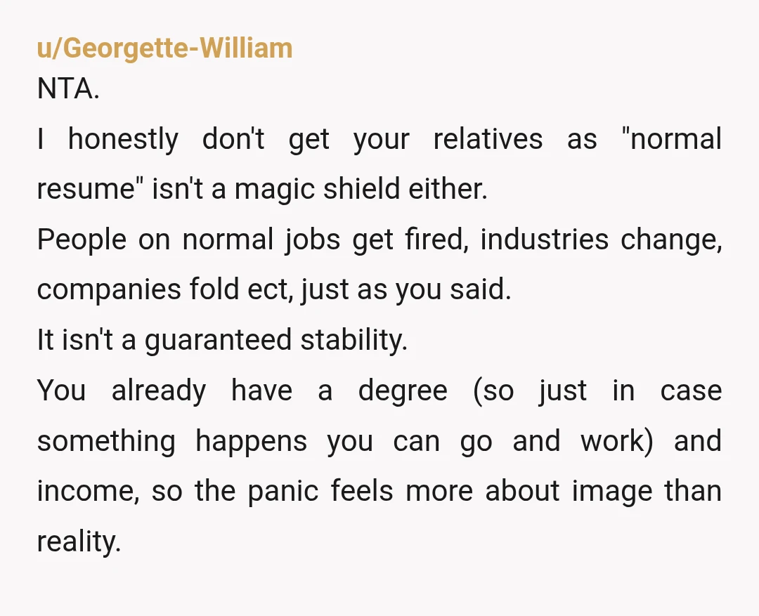 u/pumpkin_antler NTA and on any resume you can say that you owned and ran an online business/services, because that's what you're doing.  And if you have not already you might...