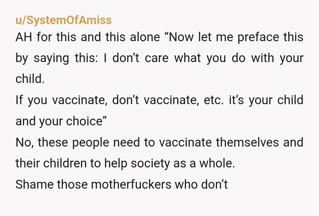 u/Affectionate-Food266 If you didn't ask her opinion then you have every right to tell her to shut up. Some people just cant mind their own business, or see things from...