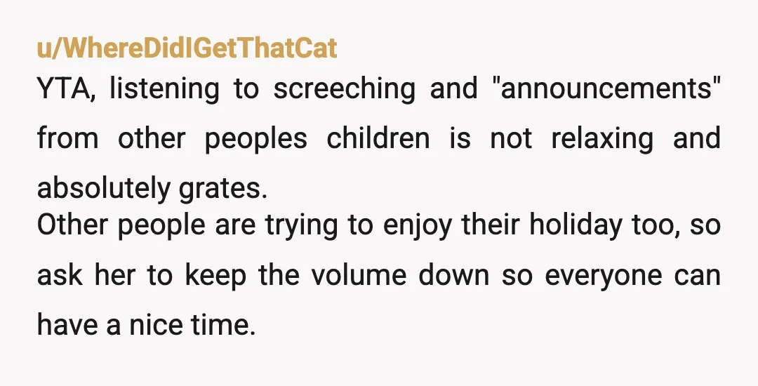 u/Sure-Owl-3820 YTA. Not for your opinion how the kid should be allowed to behave but for how you handled it. Your husband and his mother were guiding the kid to...