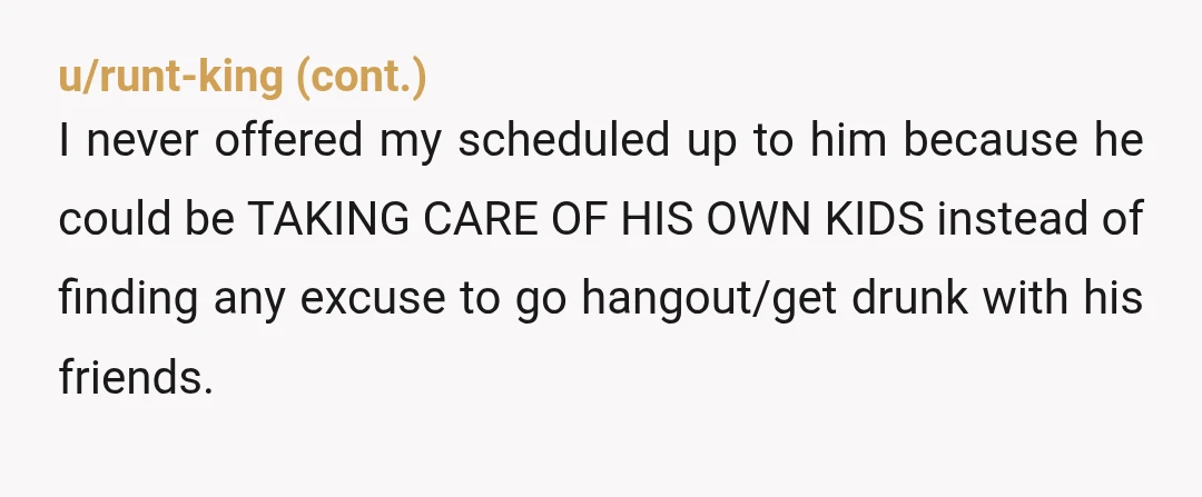 u/mccommom NTA I took this stance with my best friend and she respected it. I don't care for her husband but I love her to death. I watched her kiddo...