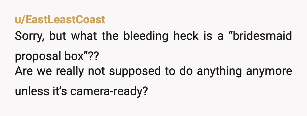 u/NiobeTonks If the bridesmaids don’t like the dresses you have chosen they are welcome to not be bridesmaids. I would tell them so. Regarding the clock- your partner needs to...